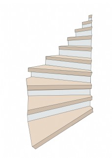 旋转楼梯旋转的木质楼梯插画
