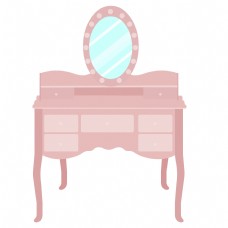 粉色的浴室梳妆台