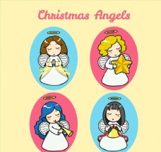 4款可爱的圣诞天使