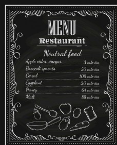 餐厅手绘菜单