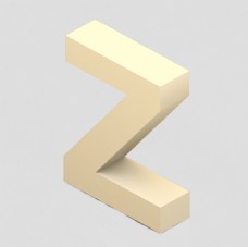 科技婚礼素材立体3D英文字母Z