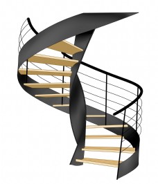 旋转楼梯黑色旋转的楼梯插画