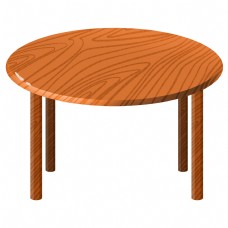 木质圆形桌子插图