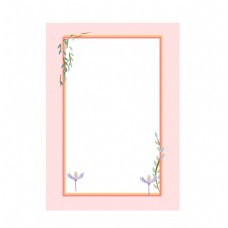 装饰边框植物装饰粉色边框
