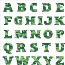 艺术字迷彩字母