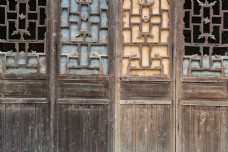 墙纸中国风木质门复古