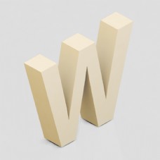 科技婚礼素材立体3D英文字母W