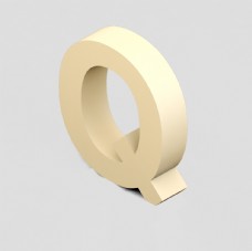 科技婚礼素材立体3D英文字母Q
