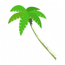 春季出游椰子树元素