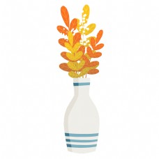 花瓶植物装饰图案