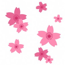 日本樱花装饰插画
