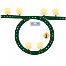 高架桥公路的插画