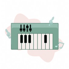 绿色小方钢琴插图