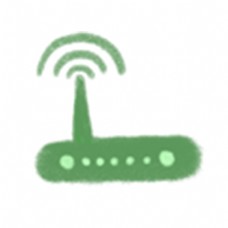 无线通讯绿色无线路由器通讯图标