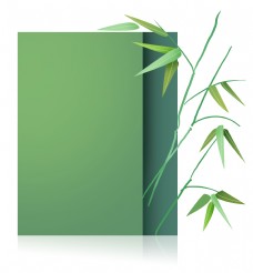 绿色叶子竹子古风绿色文本框
