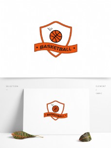 篮球社团协会队伍标志图标徽章设计