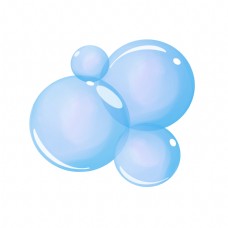 蓝色的漂亮气泡插画