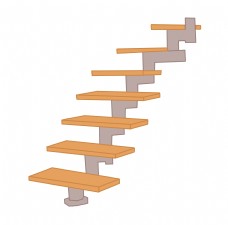 旋转的楼梯建筑插画