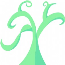 漂亮的绿色藤蔓插画