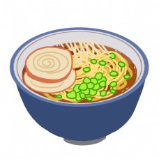 美味面条卡通插画