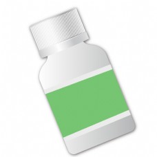 绿色标签立体装饰瓶