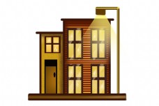 别墅建筑房屋插画