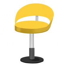 黄色的镂空椅子插画