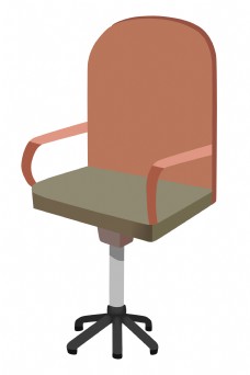 旋转的家具椅子插画