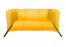 漂亮的黄色沙发插图