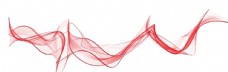 唯美红色线条飘带装饰图案波浪效
