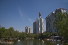 天空郑州人民公园摄影之景观