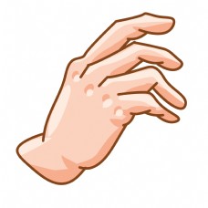 手掌、手势伸出的手掌手势插画