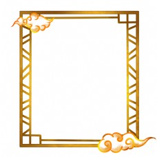 古典边框中国风古典祥云长方形窗户边框